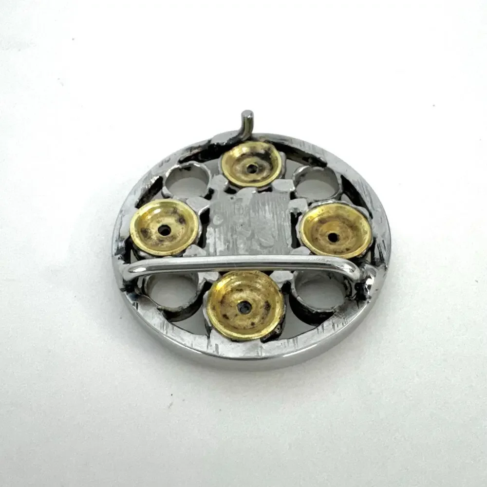 Vintage Bullet Casing Belt Buckle Small Silver/Gold Tone Mens Unisex